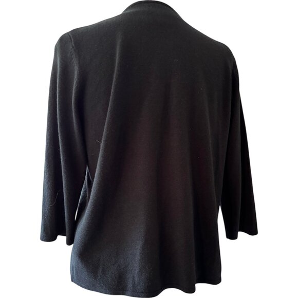 Designers Originals Petite black 2 piece beaded sweater tank w cardigan sz PM - Picture 7 of 16